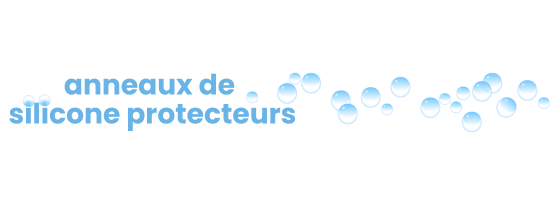 des anneaux de silicone épais protègent efficacement votre bouteille gourde en verre