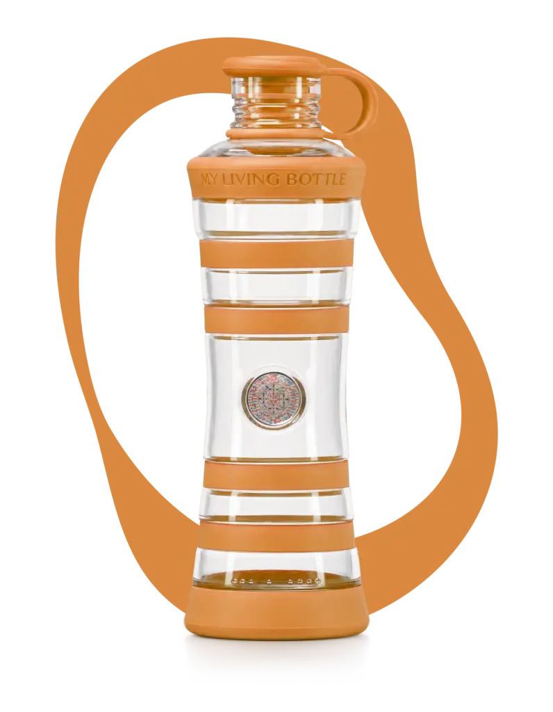 bouteille VIREA Aurore orange pour informer et redynamiser votre eau