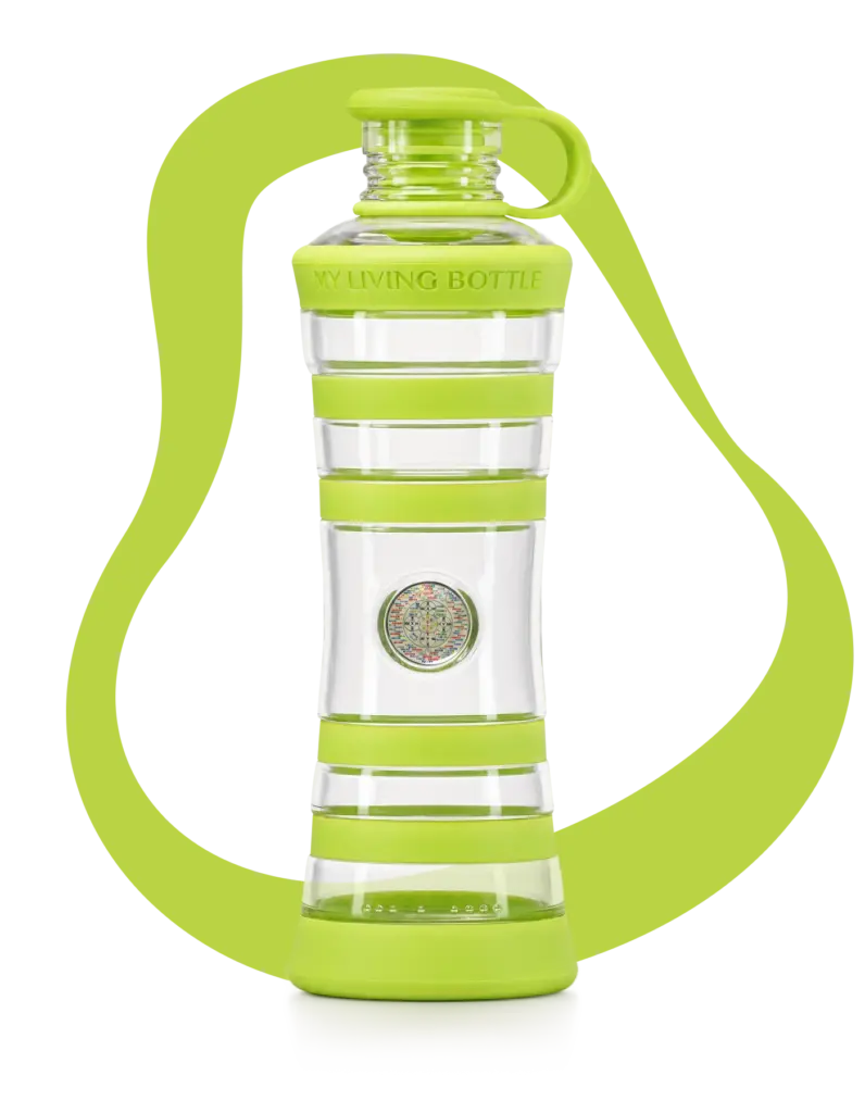 bouteille VIREA Croissance vert pour informer et redynamiser votre eau
